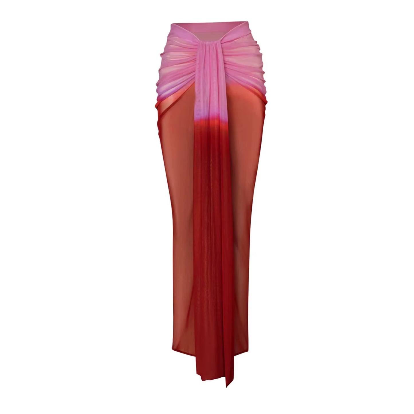 2025 New Gradient 3 Pieces Bikini Sexy Women Swimsuit Swimwear Female Long Dress Cover up Bikini Set Beachwear Bathing Suit